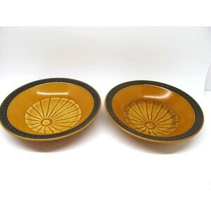 Haruta Empress Suzuka Brown Soup Bowls 7.5" Bundle of 2 Japan